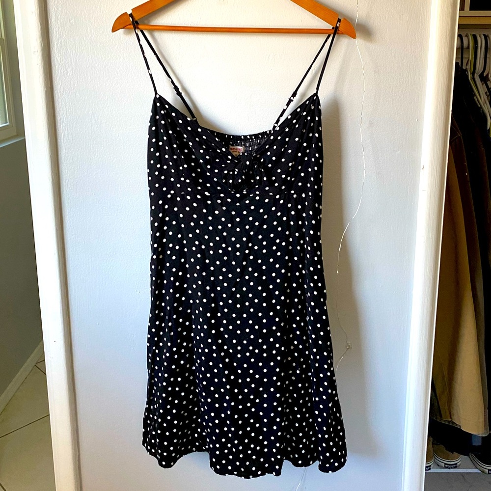 Polka-Dot Black & White Cami Dress